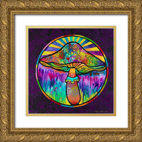 Mushroom Gold Ornate Wood Framed Art Print with Double Matting by Dean Russo Collection