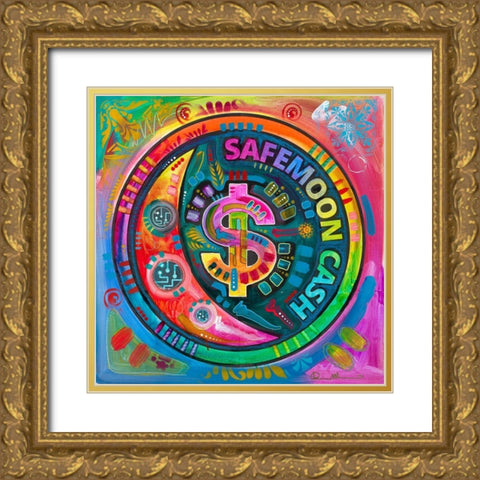 Safemoon Cash Gold Ornate Wood Framed Art Print with Double Matting by Dean Russo Collection