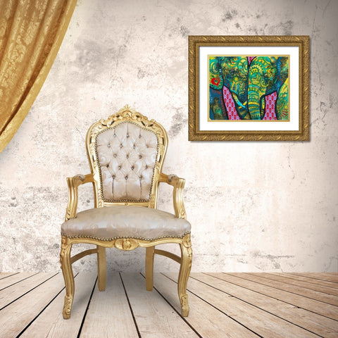 Love Immensely Gold Ornate Wood Framed Art Print with Double Matting by Dean Russo Collection