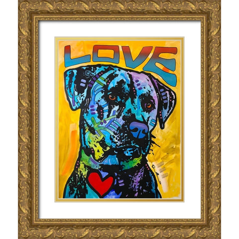 Gentle Giant Gold Ornate Wood Framed Art Print with Double Matting by Dean Russo Collection