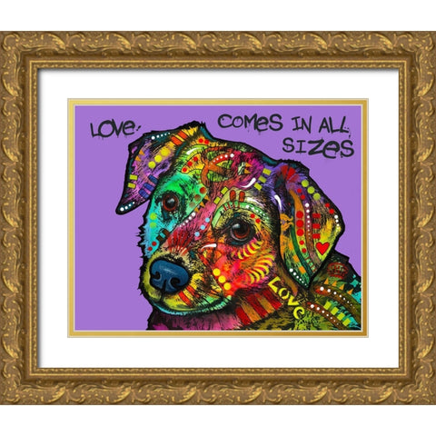 Love In All Sizes Gold Ornate Wood Framed Art Print with Double Matting by Dean Russo Collection