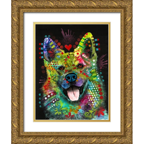 Love Light Gold Ornate Wood Framed Art Print with Double Matting by Dean Russo Collection