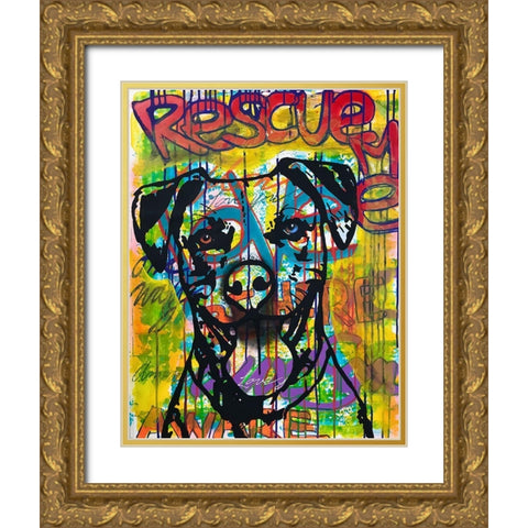 Rescue Me Gold Ornate Wood Framed Art Print with Double Matting by Dean Russo Collection