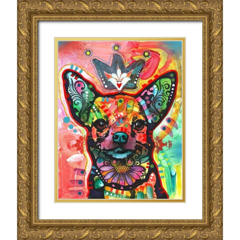 Royal-Chi Gold Ornate Wood Framed Art Print with Double Matting by Dean Russo Collection