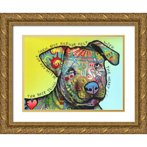 Sully With Words Gold Ornate Wood Framed Art Print with Double Matting by Dean Russo Collection