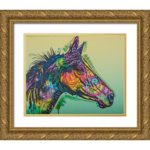 Basha Custom-3 Gold Ornate Wood Framed Art Print with Double Matting by Dean Russo Collection