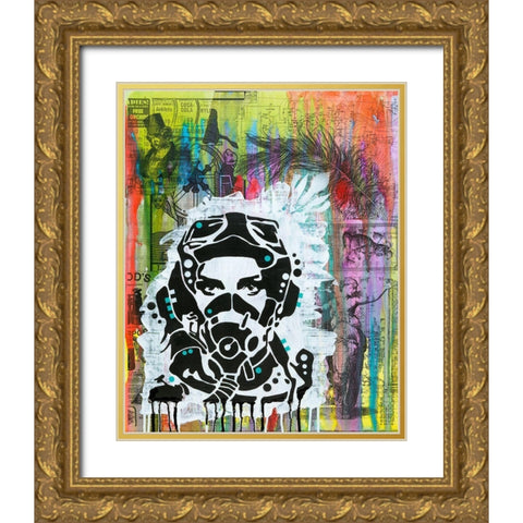 All Geared Up Gold Ornate Wood Framed Art Print with Double Matting by Dean Russo Collection
