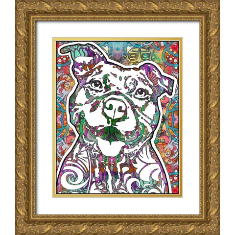 Happy Pit Gold Ornate Wood Framed Art Print with Double Matting by Dean Russo Collection
