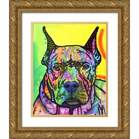 Stare Down Gold Ornate Wood Framed Art Print with Double Matting by Dean Russo Collection