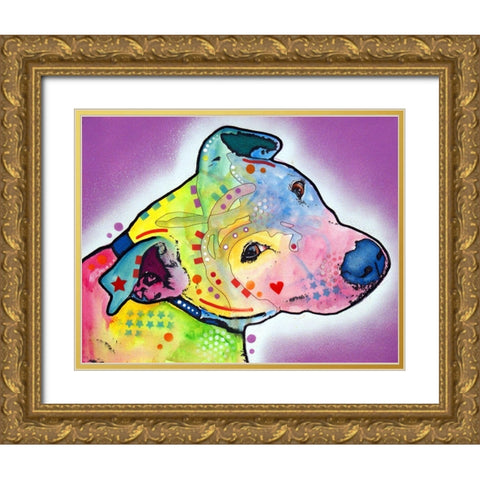 mucca work Gold Ornate Wood Framed Art Print with Double Matting by Dean Russo Collection