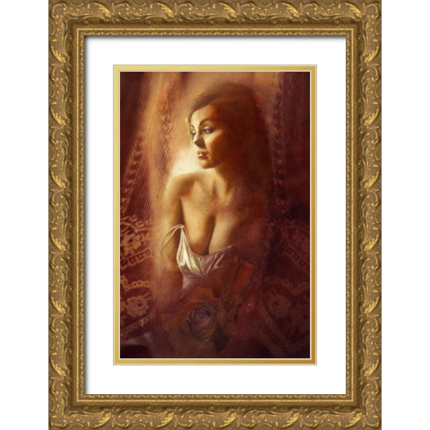 Dakota Rose Gold Ornate Wood Framed Art Print with Double Matting by Lund, Denton