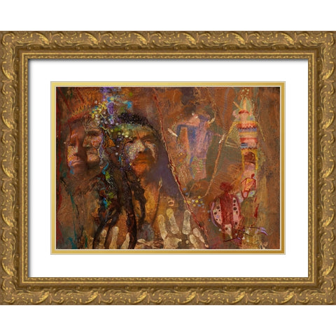 Echoes Of The Old Ones Gold Ornate Wood Framed Art Print with Double Matting by Lund, Denton