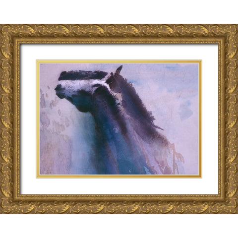 Shadows Gold Ornate Wood Framed Art Print with Double Matting by Lund, Denton