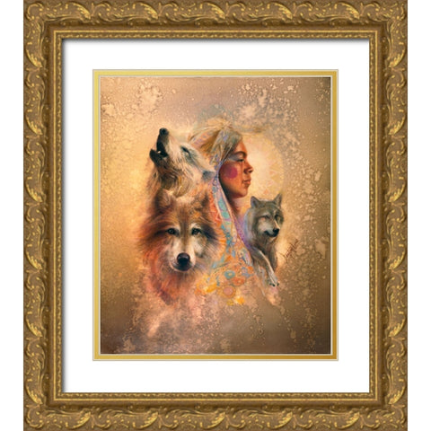 Unity Gold Ornate Wood Framed Art Print with Double Matting by Lund, Denton