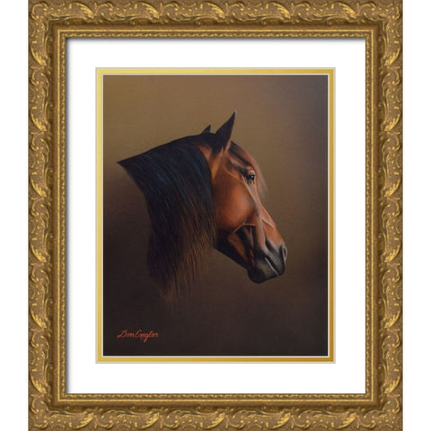 Out to Pasture Gold Ornate Wood Framed Art Print with Double Matting by Engler, Don