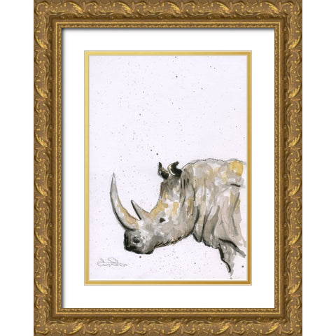 068a Gold Ornate Wood Framed Art Print with Double Matting by Steel, Emma