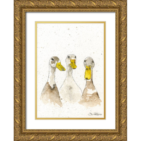 097a Gold Ornate Wood Framed Art Print with Double Matting by Steel, Emma