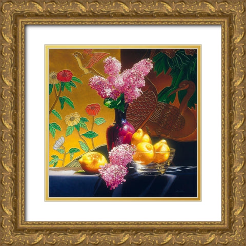 Yng Yang Gold Ornate Wood Framed Art Print with Double Matting by Chartier, Francois