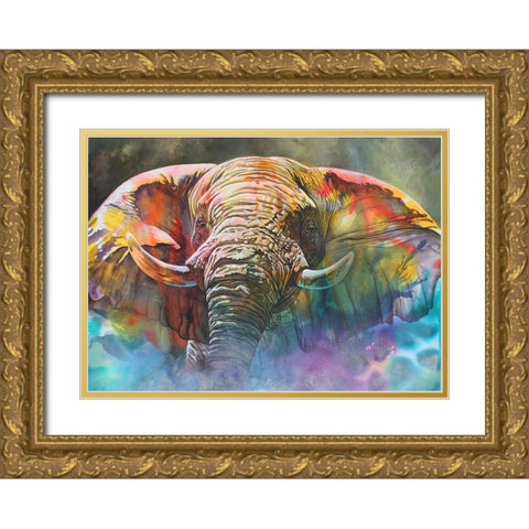 Back Off Large Gold Ornate Wood Framed Art Print with Double Matting by Stevenson, Graeme