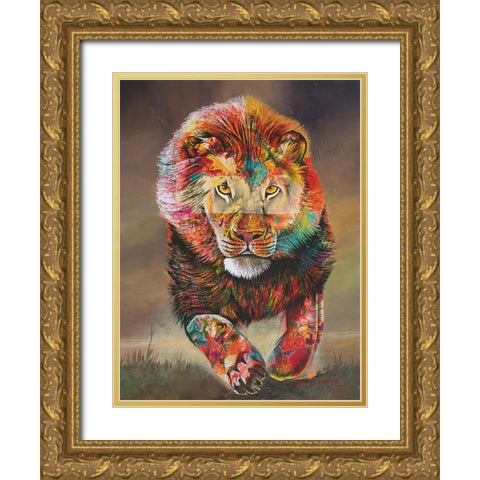 Colours Of Fear Gold Ornate Wood Framed Art Print with Double Matting by Stevenson, Graeme