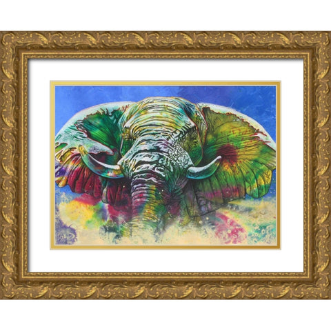 Green Dust Gold Ornate Wood Framed Art Print with Double Matting by Stevenson, Graeme