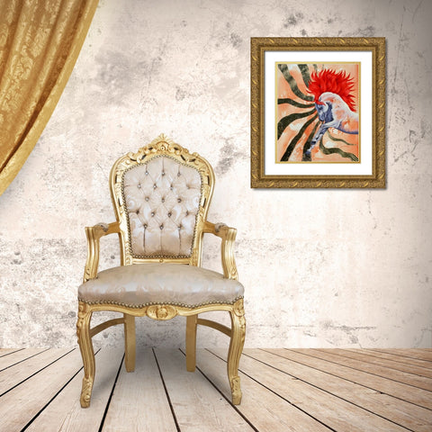 Red Stallion Gold Ornate Wood Framed Art Print with Double Matting by Stevenson, Graeme