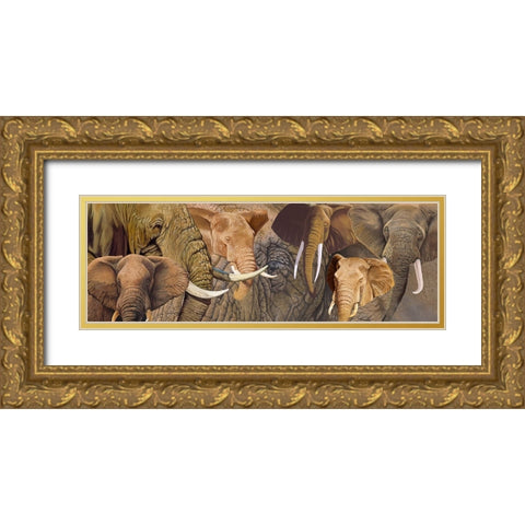 Long Ele Gold Ornate Wood Framed Art Print with Double Matting by Stevenson, Graeme