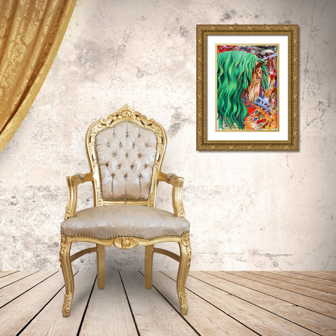 The Emerald King Gold Ornate Wood Framed Art Print with Double Matting by Stevenson, Graeme