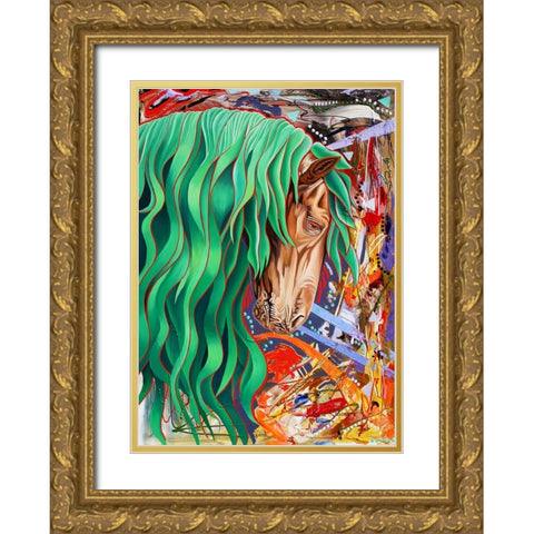 The Emerald King Gold Ornate Wood Framed Art Print with Double Matting by Stevenson, Graeme