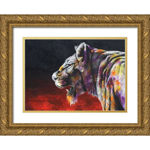 The Hunt Gold Ornate Wood Framed Art Print with Double Matting by Stevenson, Graeme