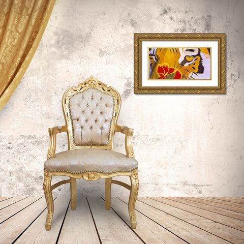 Tiger Eye Gold Ornate Wood Framed Art Print with Double Matting by Stevenson, Graeme