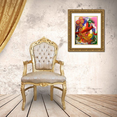 Travelling The Cosmos Gold Ornate Wood Framed Art Print with Double Matting by Stevenson, Graeme
