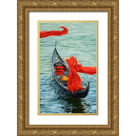 Venetian Blood Gold Ornate Wood Framed Art Print with Double Matting by Stevenson, Graeme