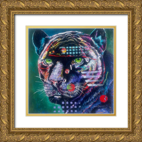 Black Knight 2 Gold Ornate Wood Framed Art Print with Double Matting by Stevenson, Graeme