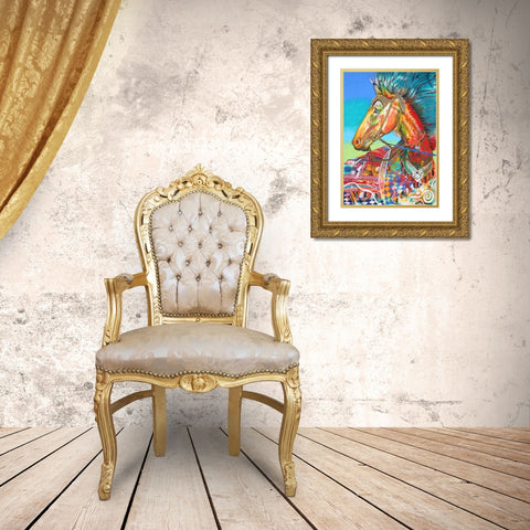 The Desert King Gold Ornate Wood Framed Art Print with Double Matting by Stevenson, Graeme