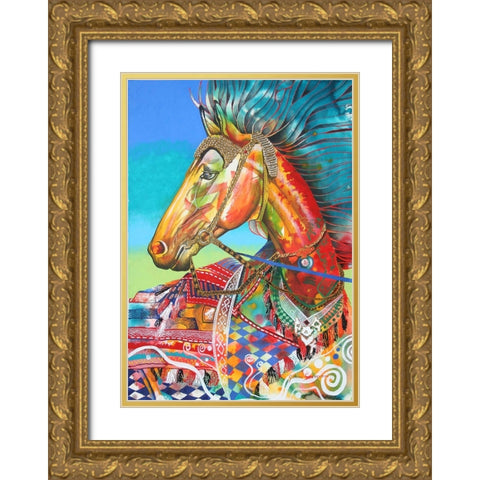 The Desert King Gold Ornate Wood Framed Art Print with Double Matting by Stevenson, Graeme
