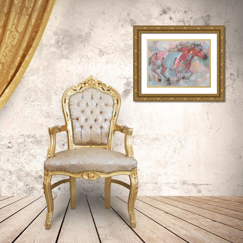 Forever Forward Gold Ornate Wood Framed Art Print with Double Matting by Khorasani, Hooshang
