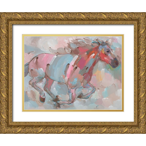 Forever Forward Gold Ornate Wood Framed Art Print with Double Matting by Khorasani, Hooshang