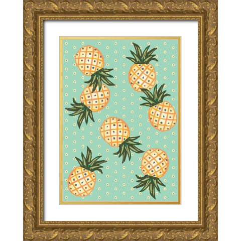 Pinacolada Gold Ornate Wood Framed Art Print with Double Matting by HUE and MI and Sangita