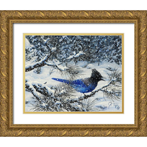 Winter Jay Gold Ornate Wood Framed Art Print with Double Matting by Tift, Jeff