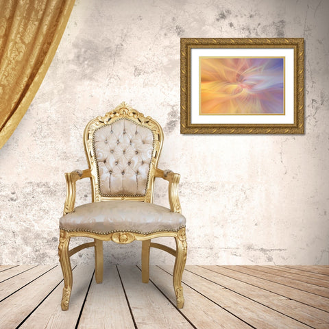 Mystery of Colors Art of Harmony Gold Ornate Wood Framed Art Print with Double Matting by Jenny Rainbow Fine Art