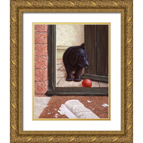 Js59-B Gold Ornate Wood Framed Art Print with Double Matting by Silver, John