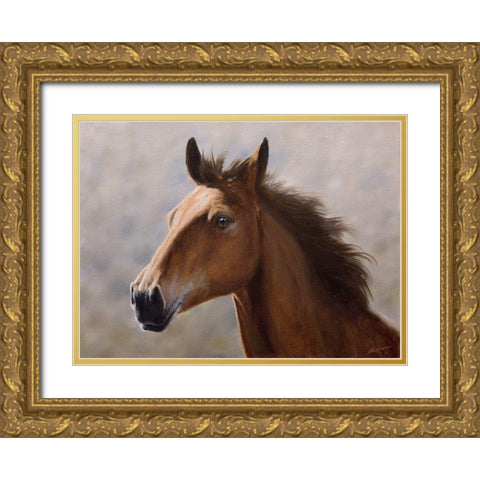 H010 Gold Ornate Wood Framed Art Print with Double Matting by Silver, John