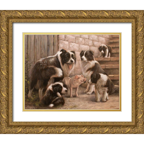 326 Gold Ornate Wood Framed Art Print with Double Matting by Silver, John