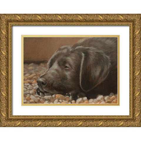 554a Gold Ornate Wood Framed Art Print with Double Matting by Silver, John