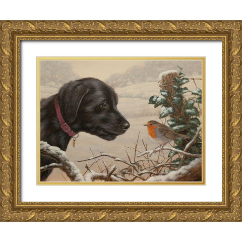 Close Encounters C906(L) Gold Ornate Wood Framed Art Print with Double Matting by Silver, John