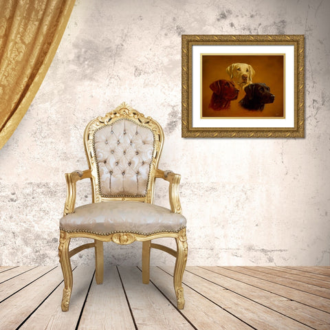 Faith-Hope-Charity Gold Ornate Wood Framed Art Print with Double Matting by Silver, John