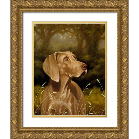 Js110-A Gold Ornate Wood Framed Art Print with Double Matting by Silver, John