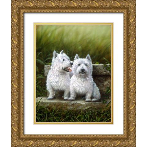 Js92-A Gold Ornate Wood Framed Art Print with Double Matting by Silver, John