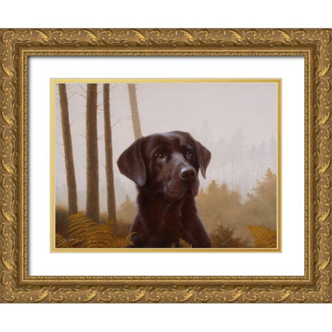 Js44-B Gold Ornate Wood Framed Art Print with Double Matting by Silver, John